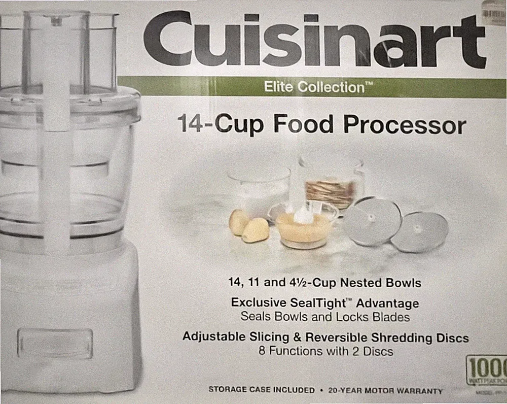 NIBWT CUISINART ELITE COLLECTION 14-Cup 1000W Food Processor FP-14 White Casing