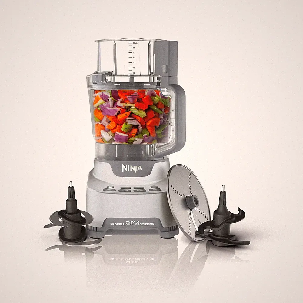 Ninja 4-in-1 12 Cup Food Processor, 1000 Watts, XL Capacity, 4 Auto-iQ Programs