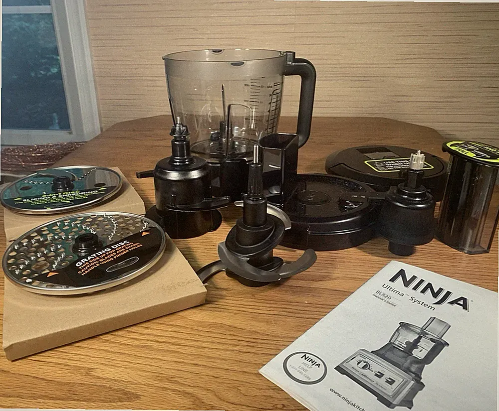 NINJA 64oz 8 Cup Food Processor Bowl Blades Replacement W/ Pusher Attachments