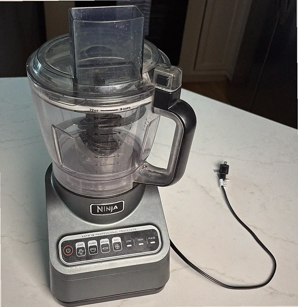 Ninja Auto-iQ Professional 9 Cup 1200W Food Processor Gray Dishwasher-Safe