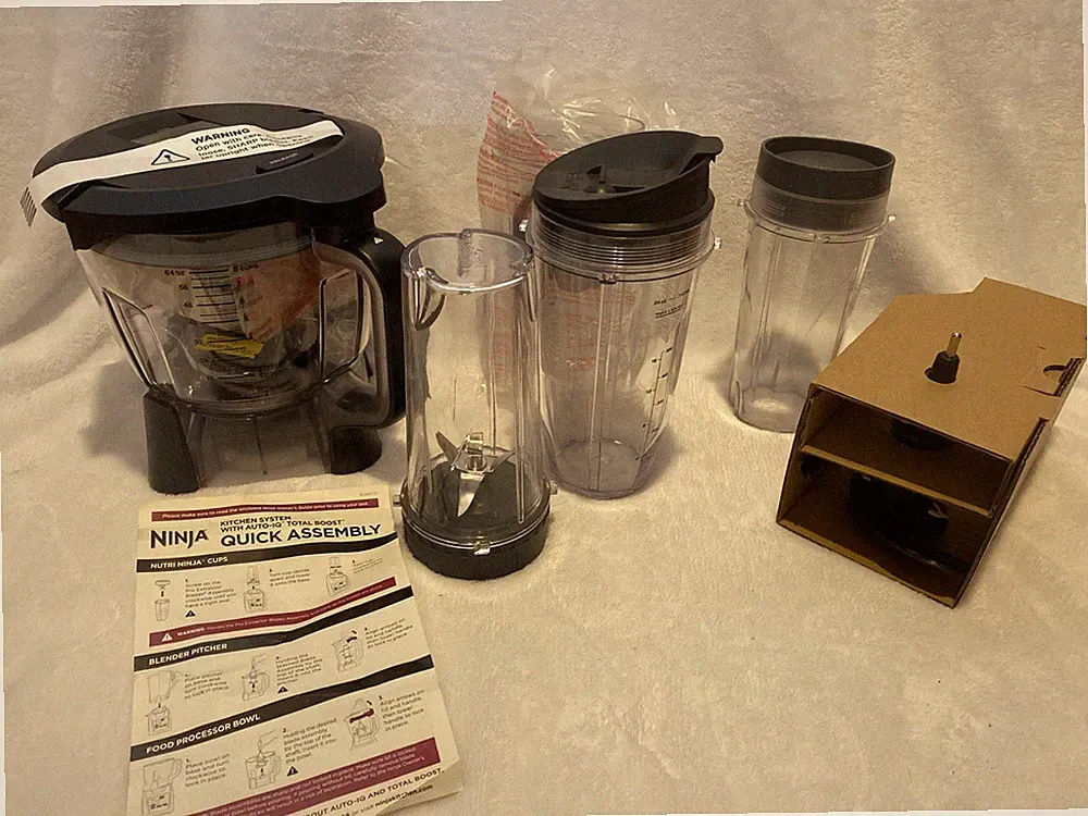 Ninja Blender Food Processor Blender Bowl 64 Oz, Nutrition Ninja Cup, 3 Cups