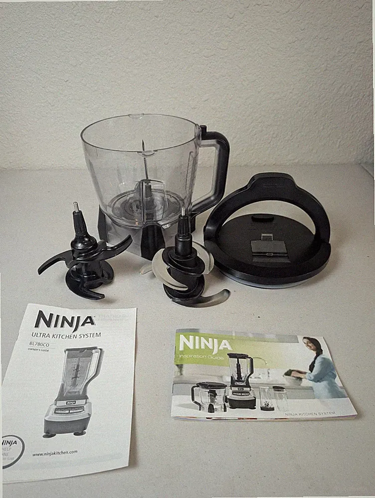 Ninja Blender Food Processor Replacement Bowl Lid & 2 Blades Genuine OEM