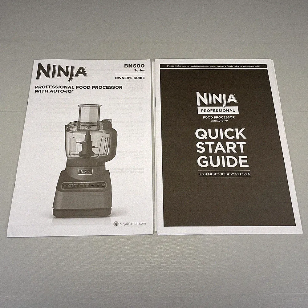 Ninja BN600 Series Professional Food Processor w/ Auto-IQ Owner's Manual Guide