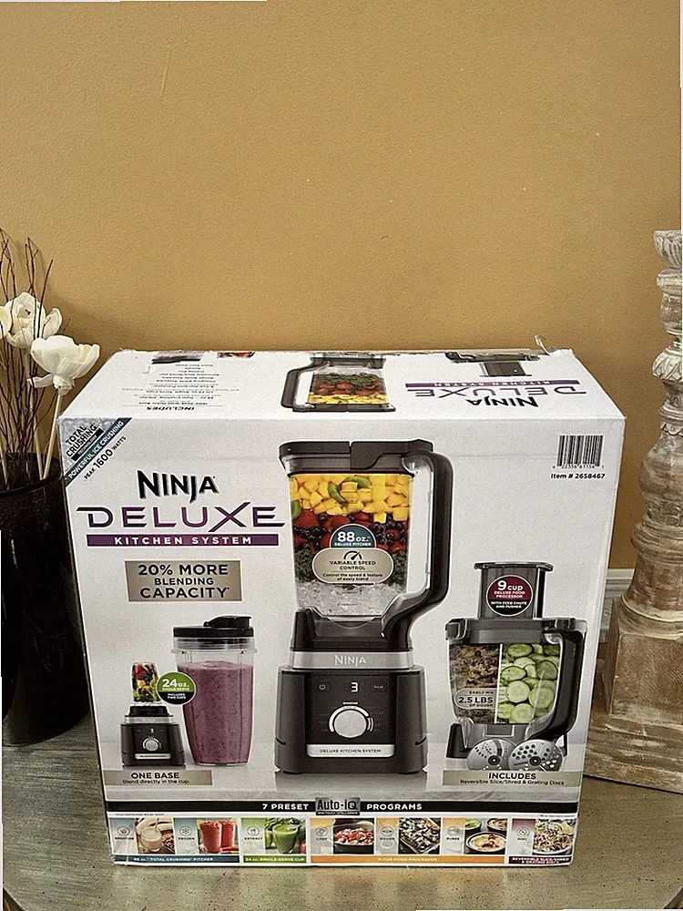 Ninja Deluxe Kitchen System 1600W 88 oz Blender w/ 9-Cup Food Processor