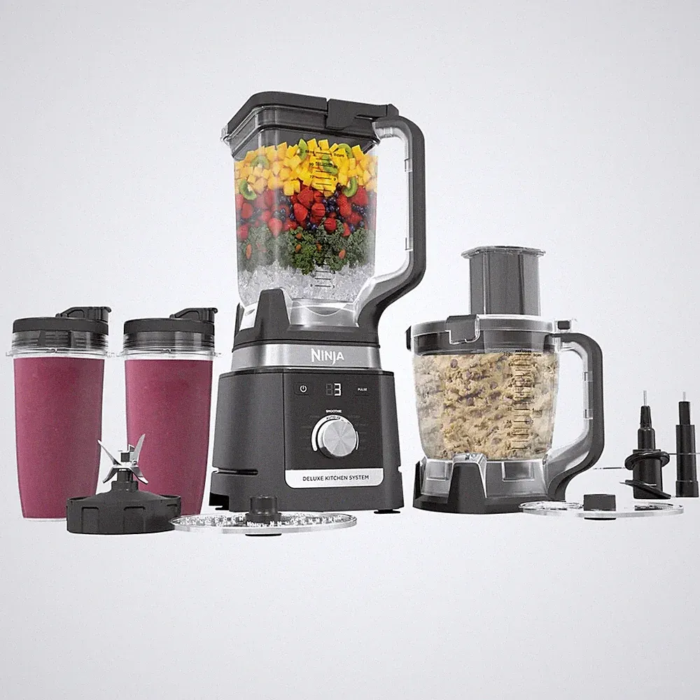 Ninja Deluxe Kitchen System Blender Auto-iQ 88oz Pitcher 9 Cup Processor