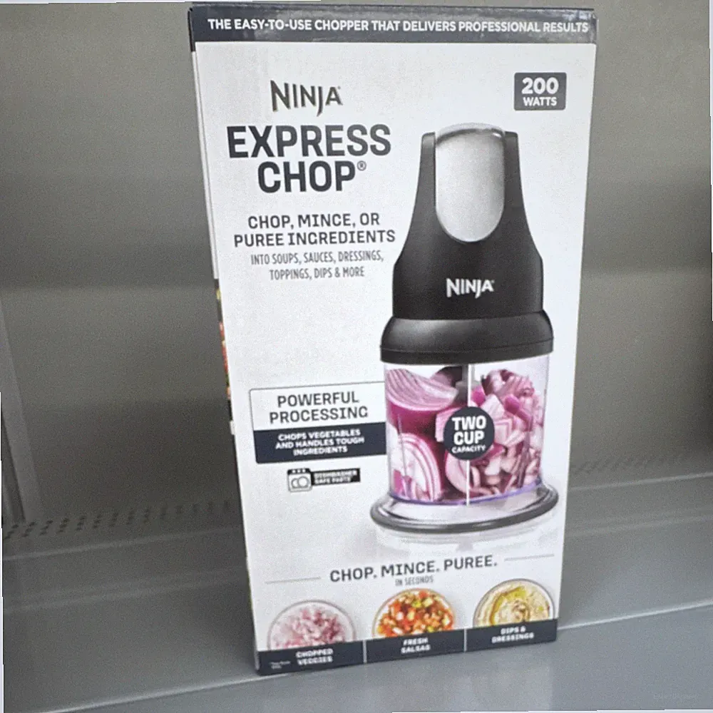Ninja Express Chop 200W 2 Cup Food Chopper Black Plastic Dishwasher Safe
