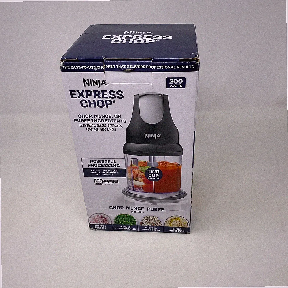 Ninja Express Chop 200W Food Chopper, Gray, 16-oz (NJ100GR)