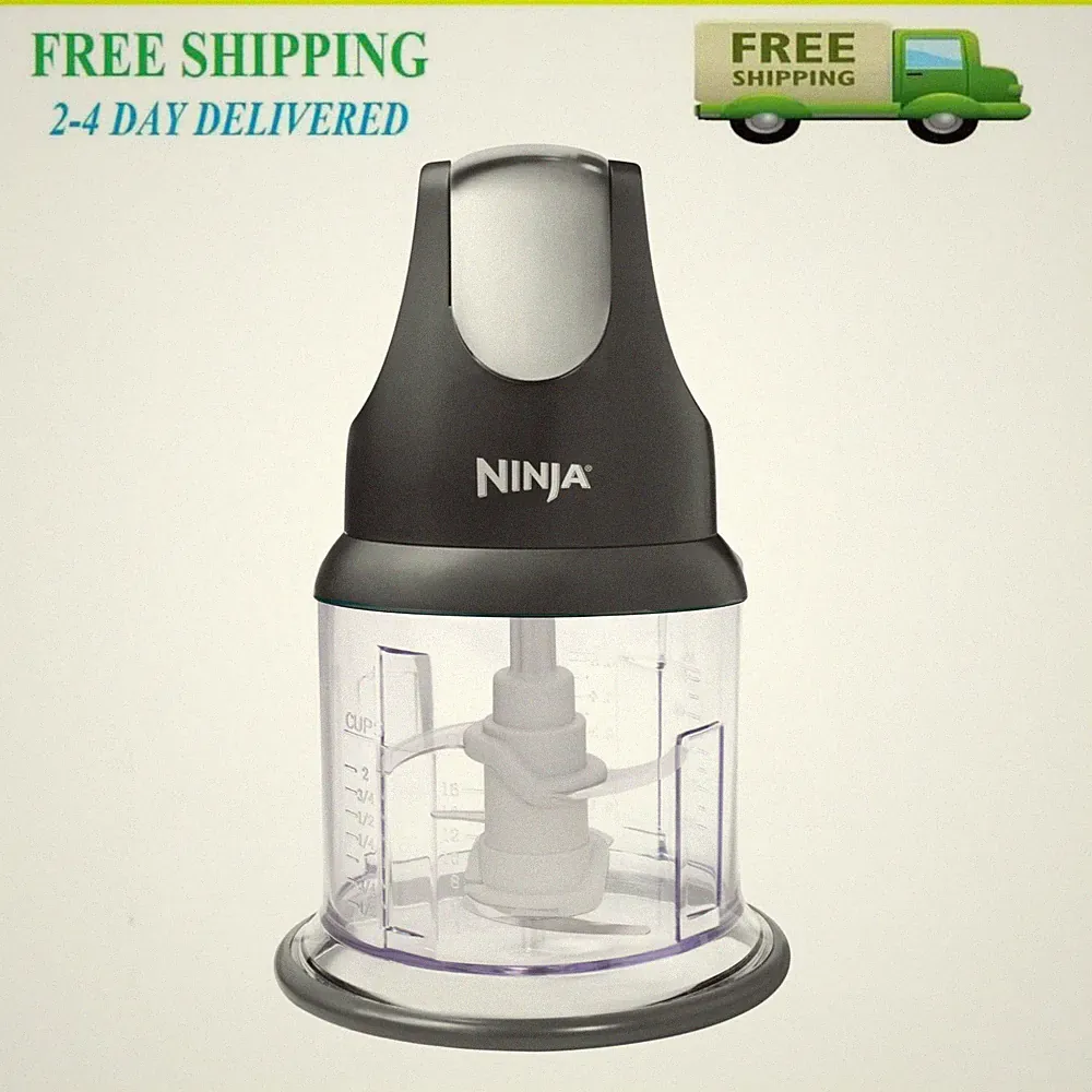 Ninja Express Chop Food Processor 200W Mini Chopper Mince Puree Black NJ100WM