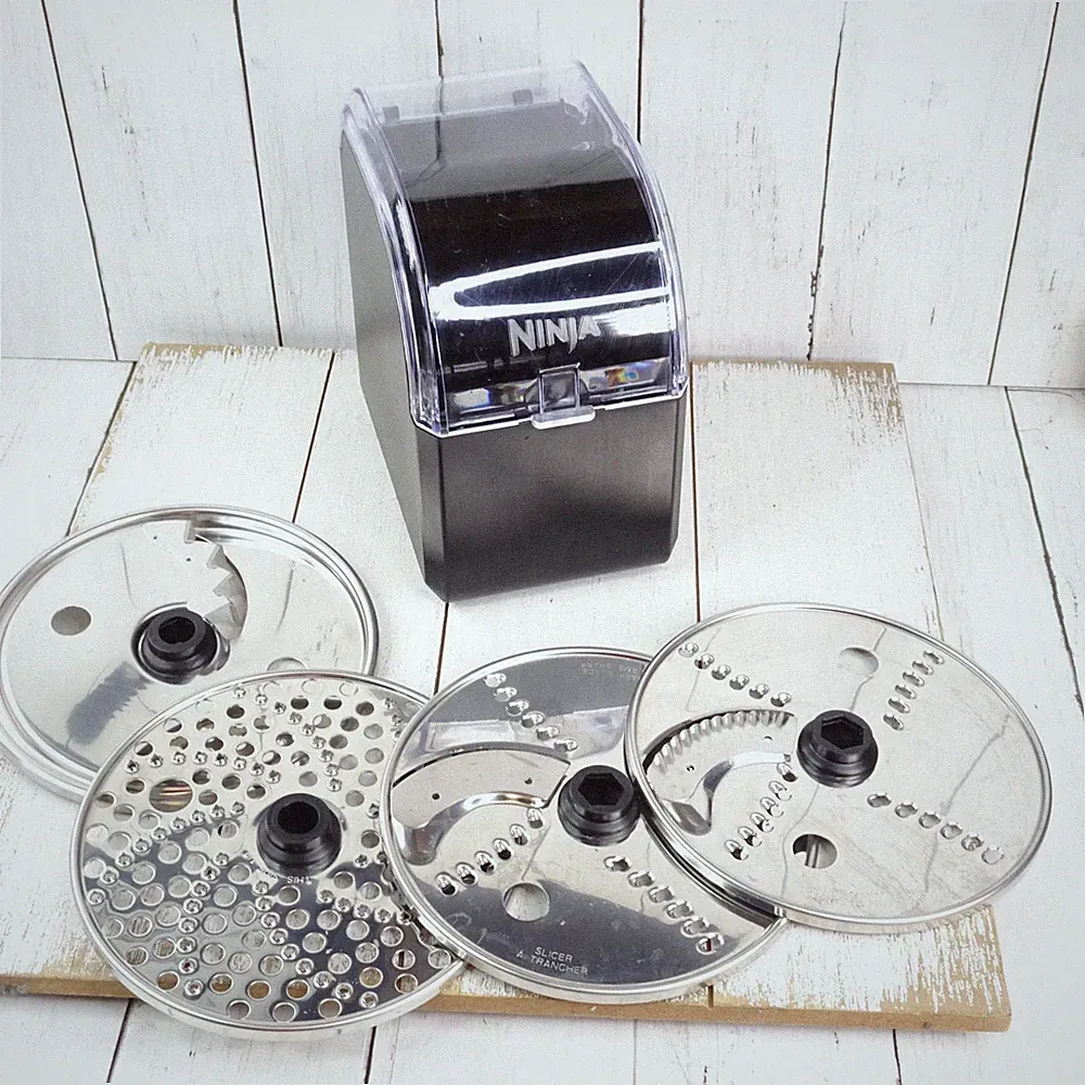 Ninja Food Processor Disc Blade Set of 4 with storage box Stainless Steel