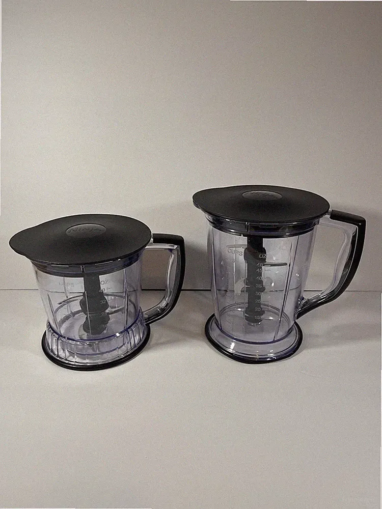Ninja Food Processor Parts: 6 Cup & 5 Cup Containers W/ Lids