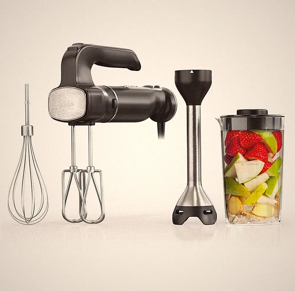 Ninja Hand Mixer, Immersion Blender, Foodi Power Mixer System, 750-Peak-Watt Han
