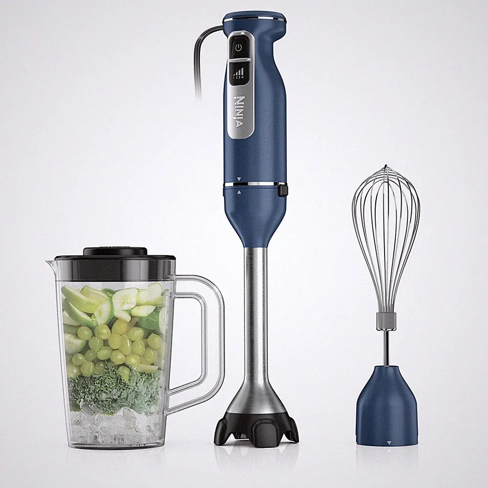 Ninja Immersion Blender and Whisk, Hand Stick Blender, 4 Speeds, with Splatte...