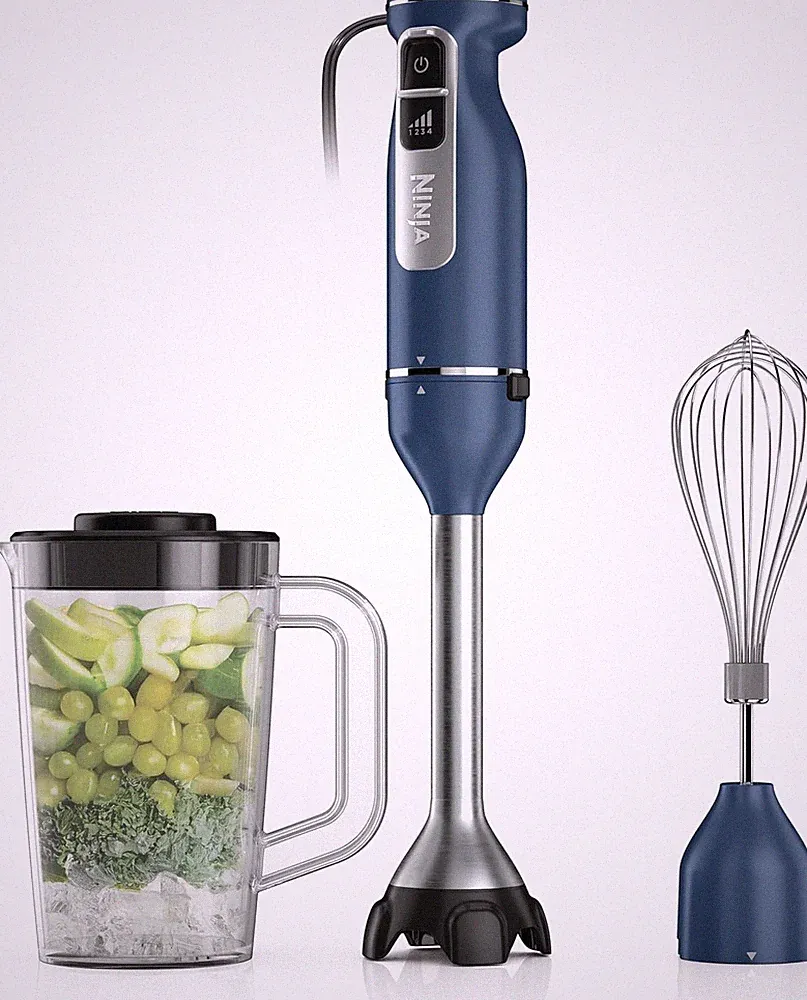 Ninja Immersion Blender and Whisk, Hand Stick Blender, 4 Speeds, with Splattersh