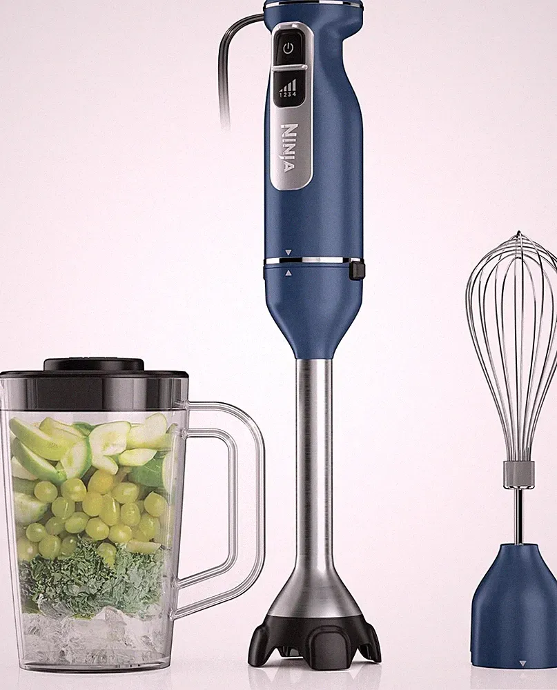 Ninja Immersion Blender & Whisk, 4 Speeds, 4oz Cup, Deep Navy, CI201ND