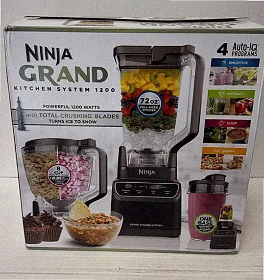 Ninja KS500 Grand Kitchen System 1200W 72 oz Pitcher 8-Cup Food Processor 18 oz