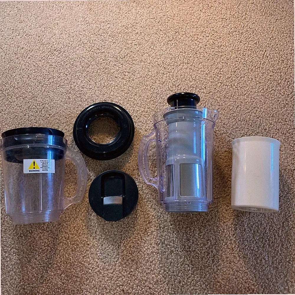Ninja Master Prep Lot - 48 oz 6 Cup Food Processor Pitcher + Cup + Lids + Press