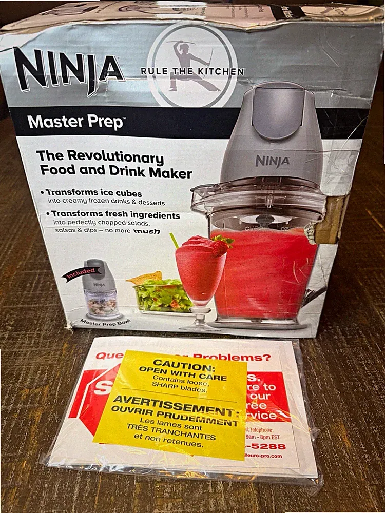 Ninja Master Prep Mini Food Processor 400W 48oz Pitcher Bowl Lids Chop Blend