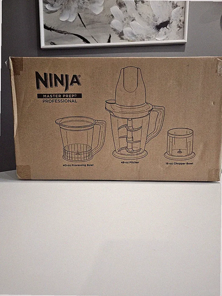 Ninja Master Prep Professional 450W Blender Food Processor Set Navy Blue QB1004