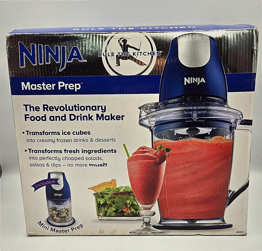 Ninja Master Prep QB900 54 Food Processor Blender New Open Box 48oz 400W Pod Set