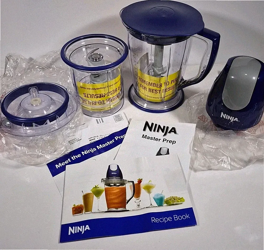 Ninja Master Prep QB900W 30 400W Blue New Food Processor Blender Manual Unused