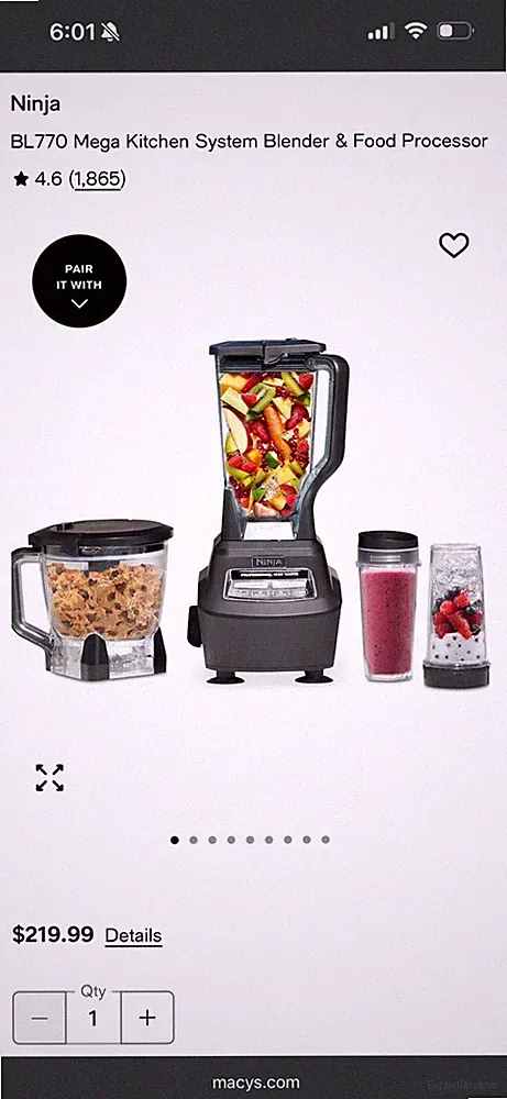 Ninja Mega Kitchen System 1500W BL770 Food Processor XL Blender Nutri Ninja NEW
