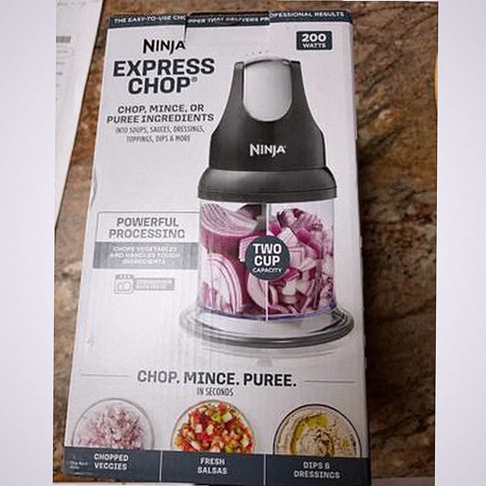 Ninja NJ100 2-Cup Food Chopper One-Touch Pulse Compact Design for Kitchen Use