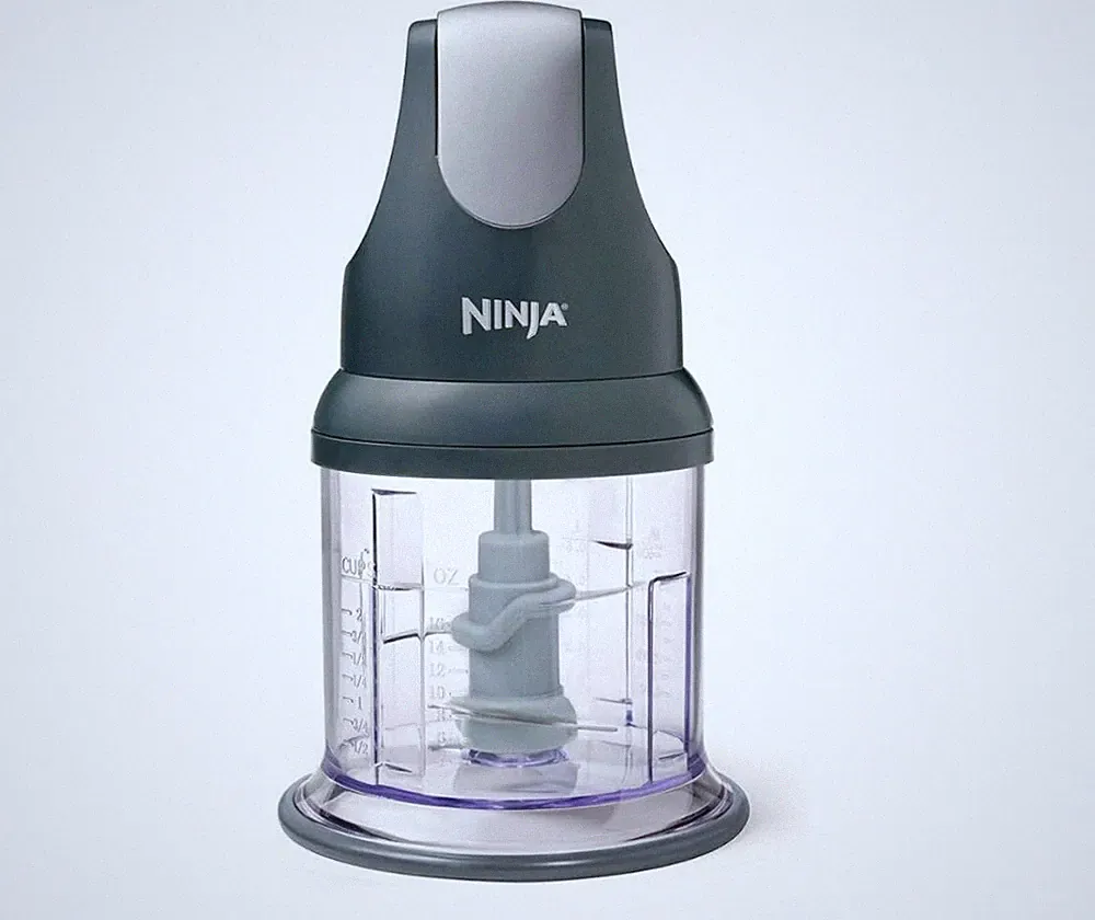 Ninja NJ100GR Express Chop Manual Food Processor for Chopping Mincing Pureeing V