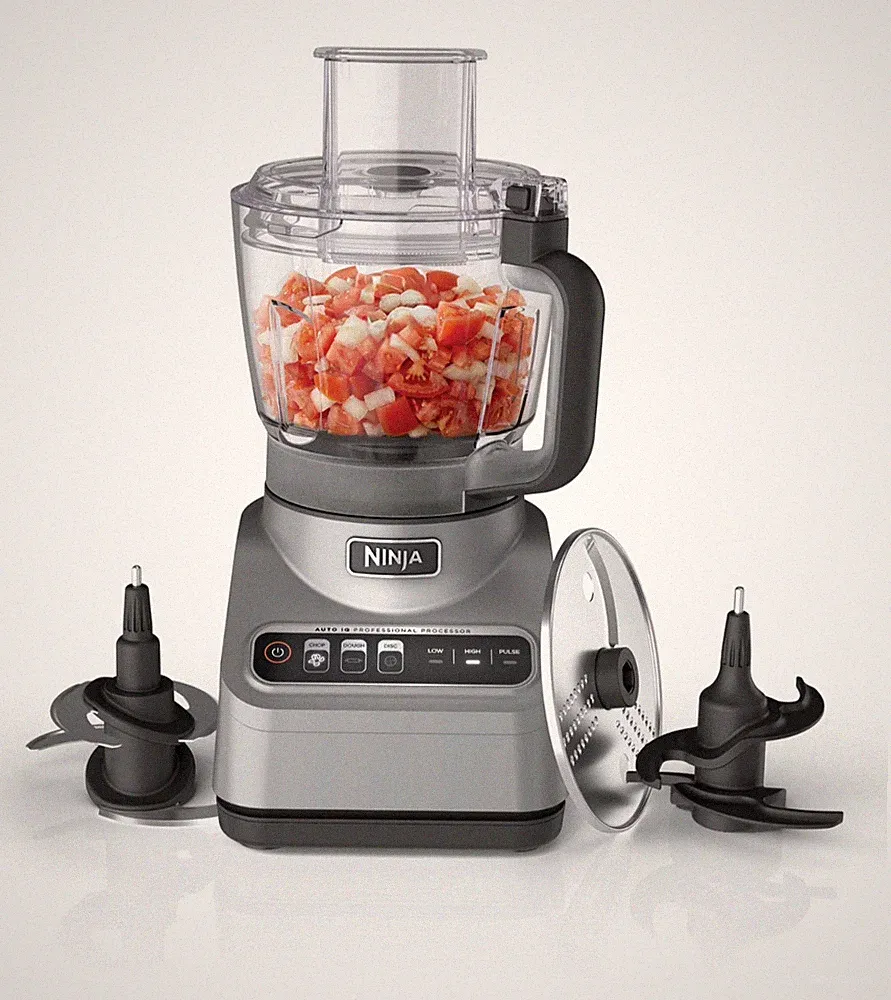 Ninja Professional 9-Cup Food Processor, 3 Auto-iQ Presets, Chop, BN600, Silver