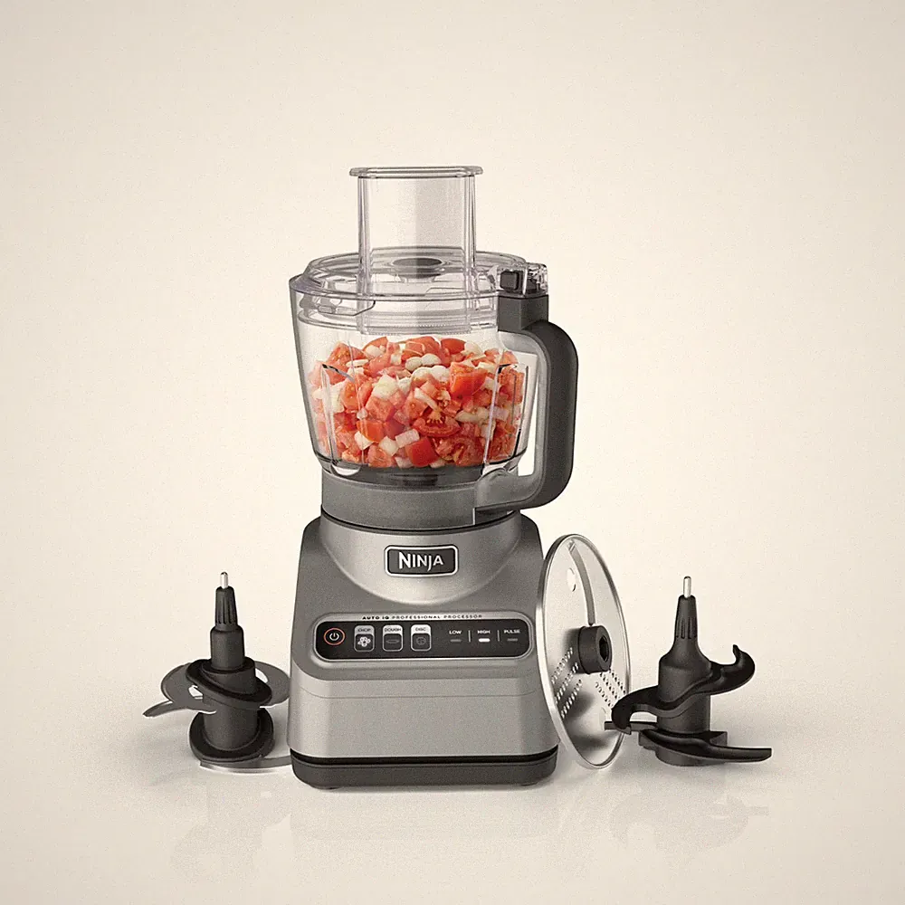 Ninja Professional 9-Cup Food Processor, 3 Auto-iQ Presets, Chop, Slice, BN600