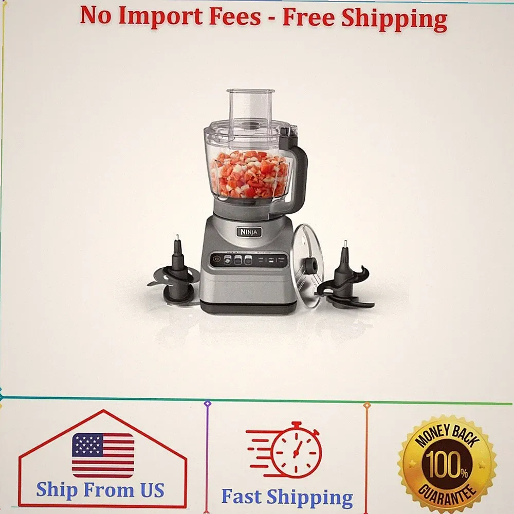Ninja Professional 9-Cup Food Processor, 3 Auto-iQ Presets, Chop, Slice, Shred