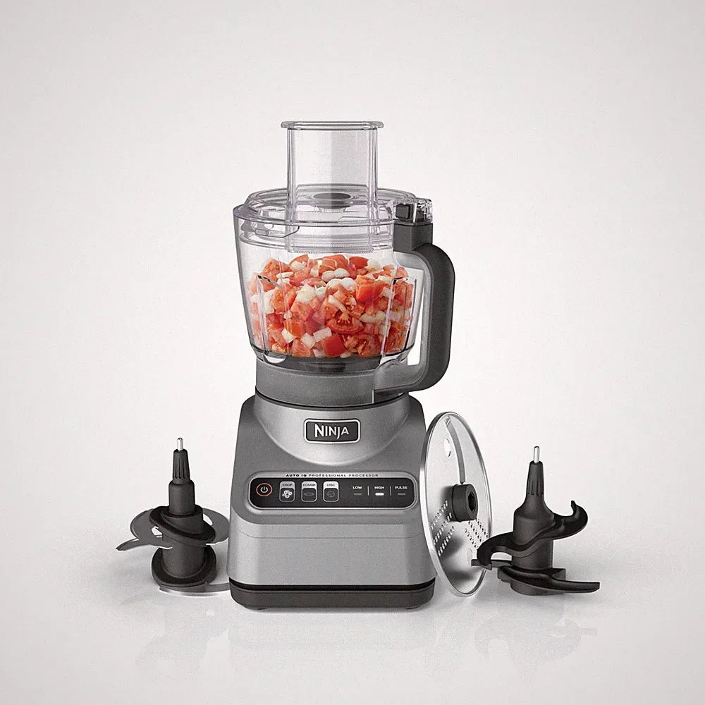 Ninja Professional 9-Cup Food Processor 3 Auto-iQ Presets Chop Slice Shred BN600