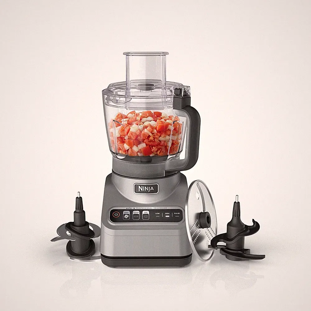 Ninja Professional 9-Cup Food Processor Auto-iQ BN600 Silver FREESHIP
