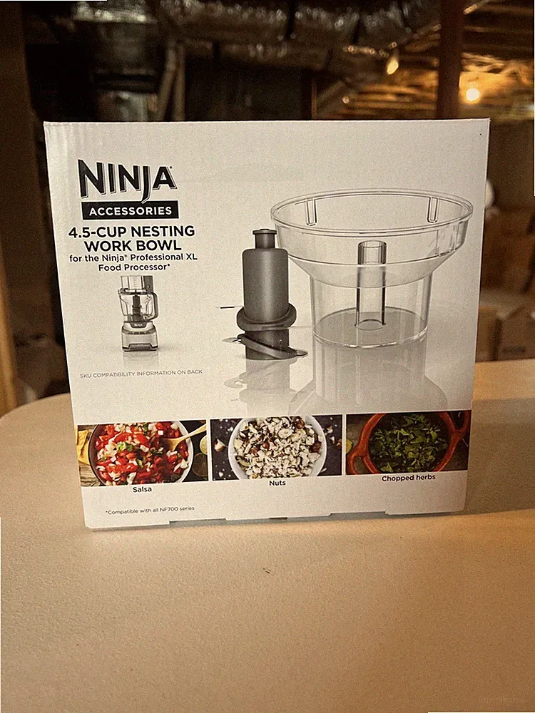 Ninja Professional XL Food Processor 4.5-Cup Nesting Work Bowl Kit - New!