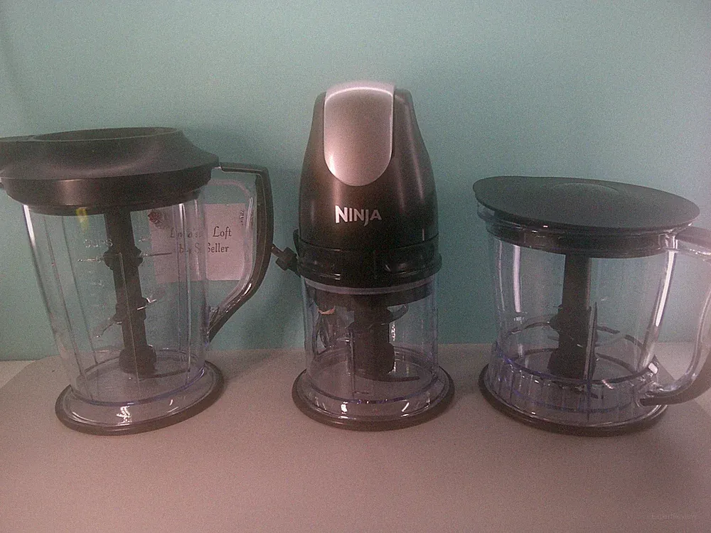 Ninja QB1004 30 Blender Food Processor 2-5-6 Cup Pitchers w 3 Blades Tested