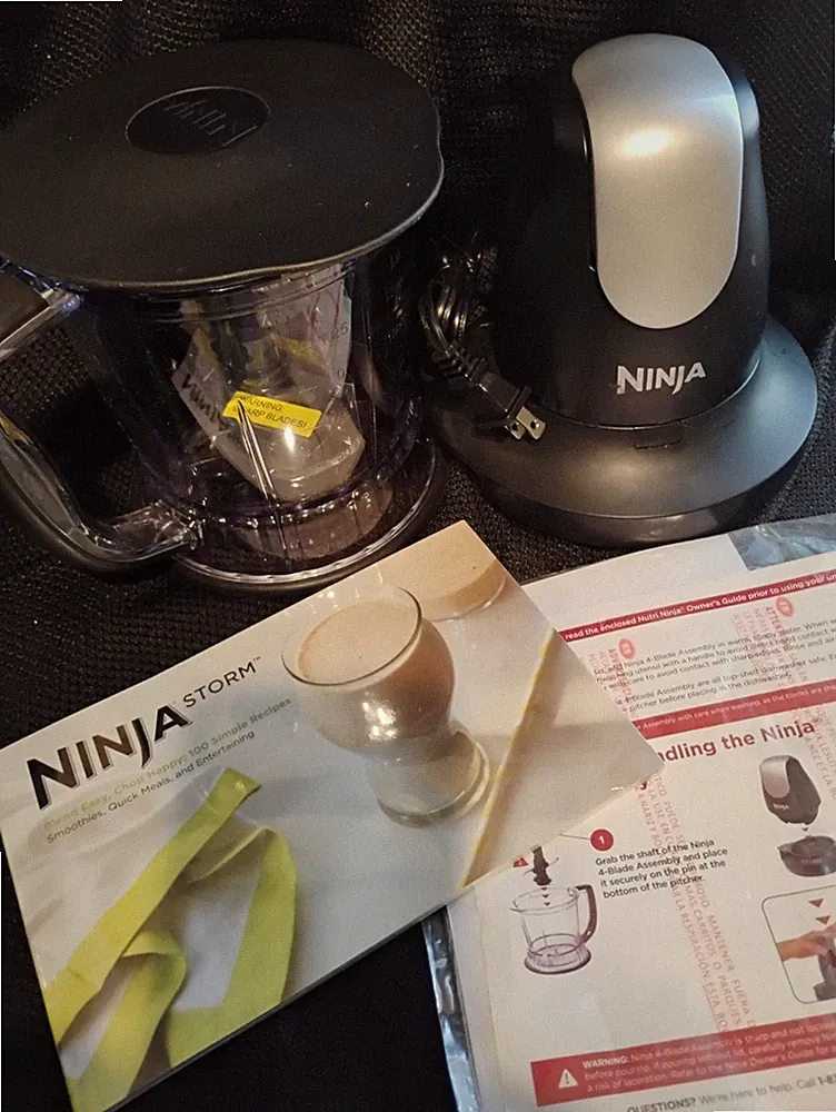 Ninja Storm Blender Food Processor, 400-Watt 40 oz. QB750Q2 Black