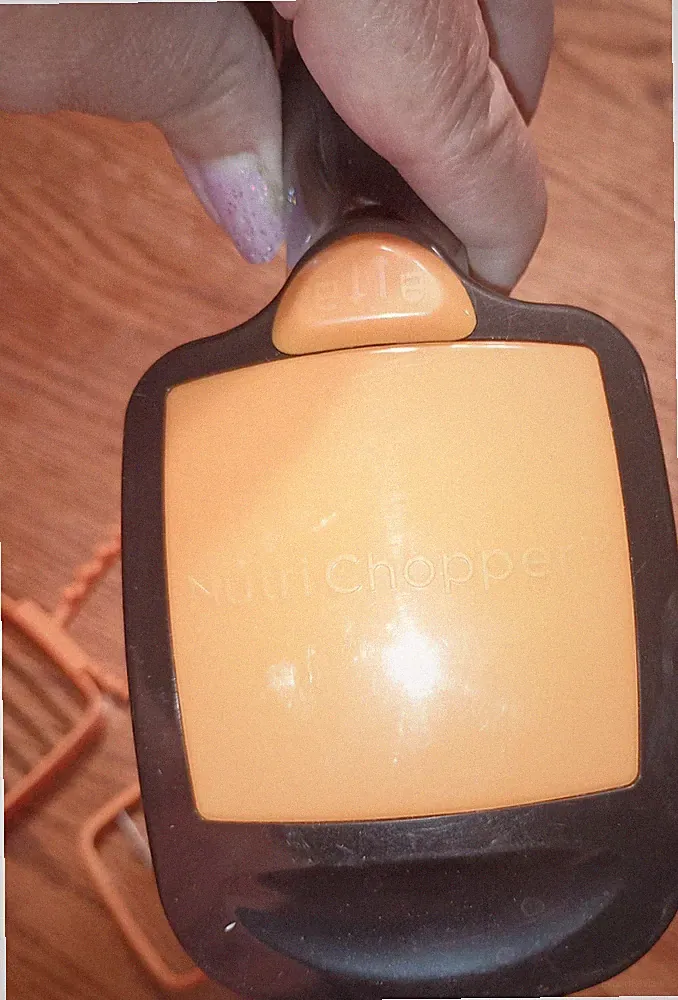 Nutri Chopper Manual Food Chopper Orange Black with Interchangeable Blades