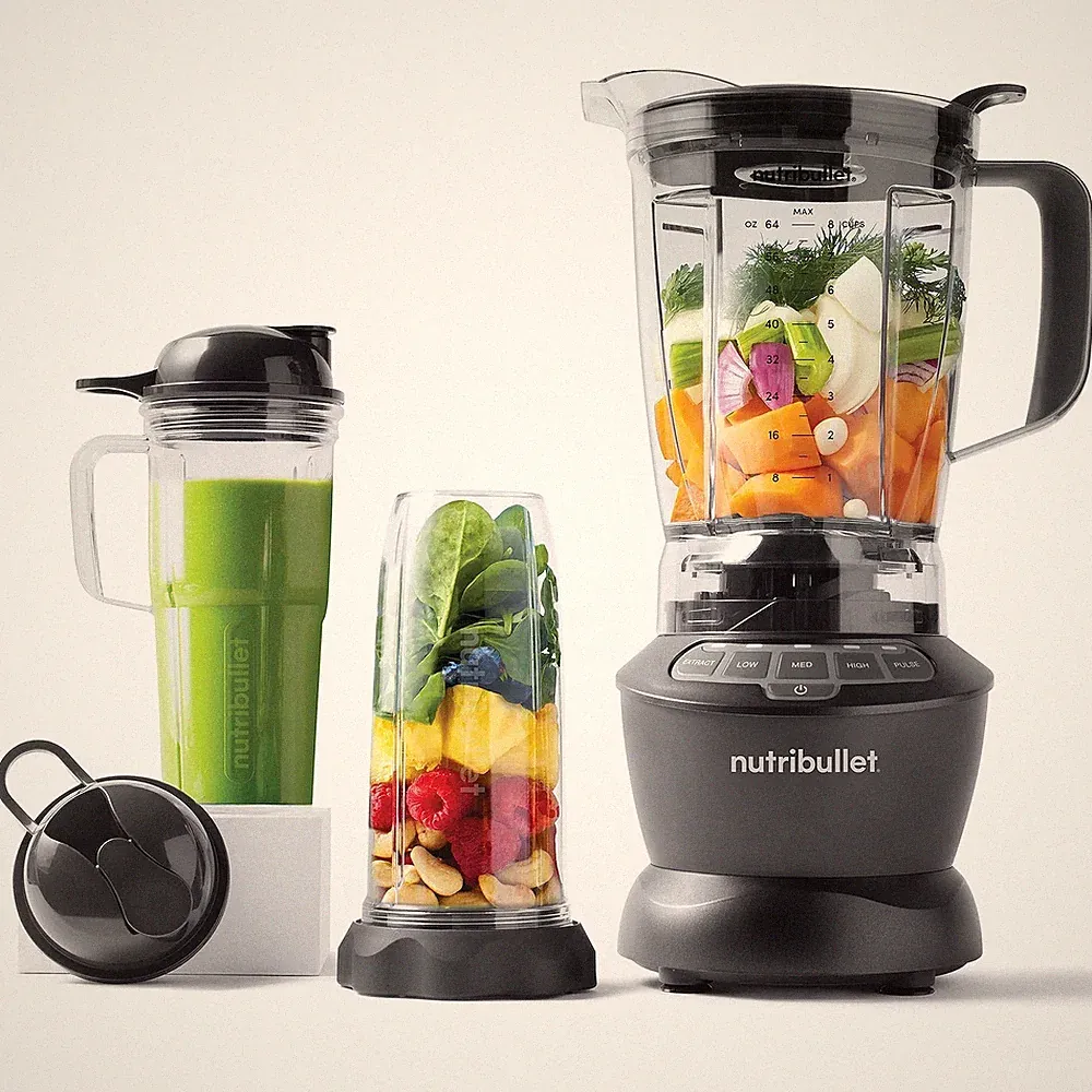 NutriBullet 1200 Watt Blender Combo with Single Serve Cups & Pitcher