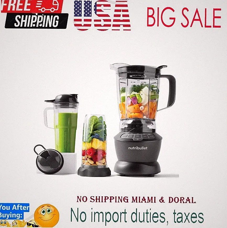 nutribullet 1200 Watts 64 oz. Full-Size Blender Combo NBF50500, Dark Gray