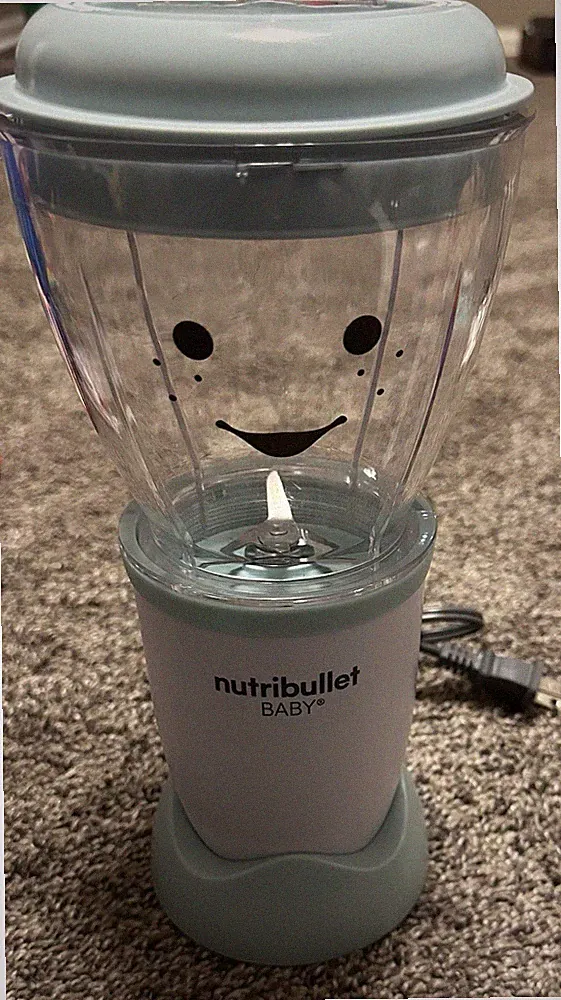 NutriBullet Baby Food Blender - Blue/Green & White Blender, Tray & 6 Cont