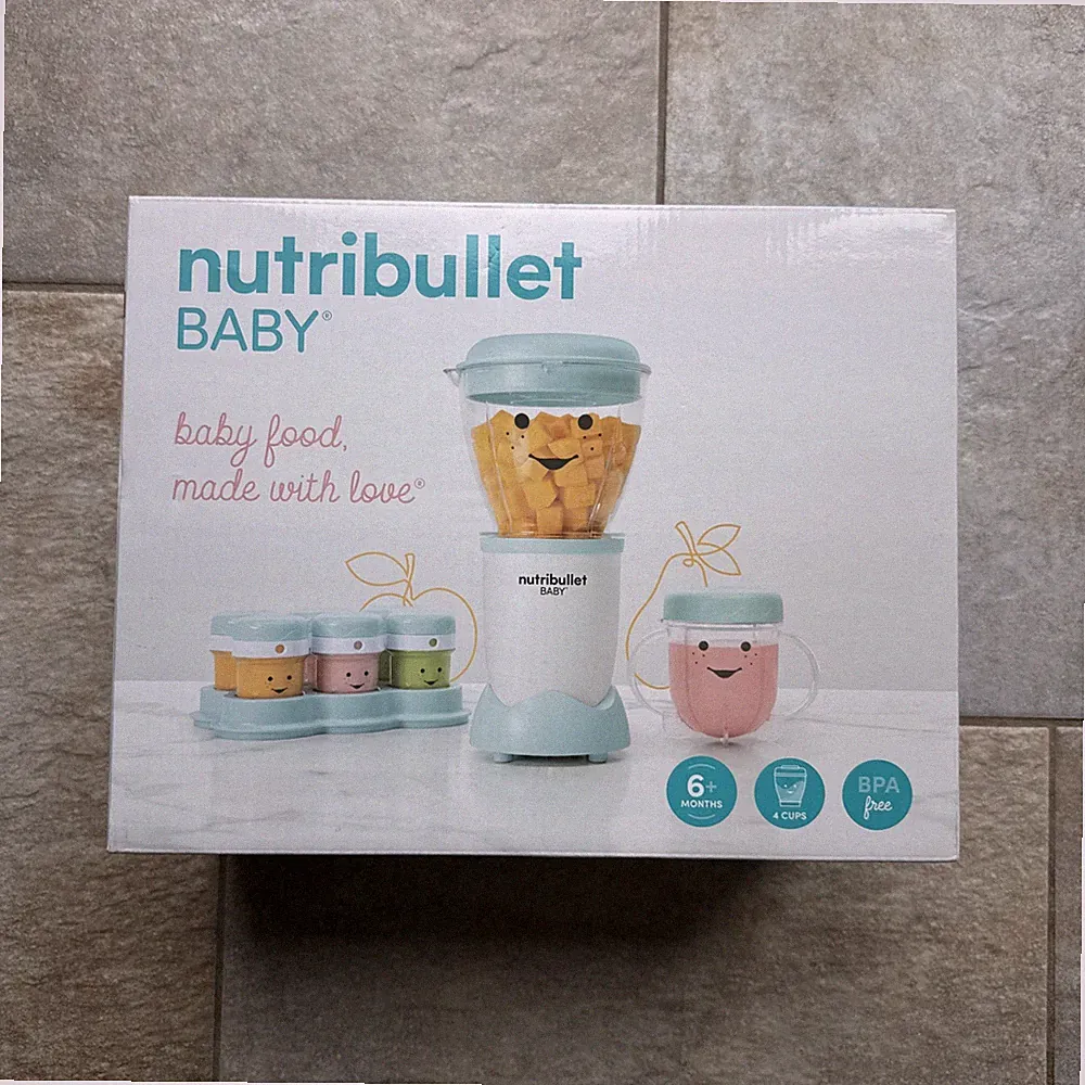 Nutribullet Baby Food Blender NBY10100, Blue/White, 4 Cups BPA Free Authentic