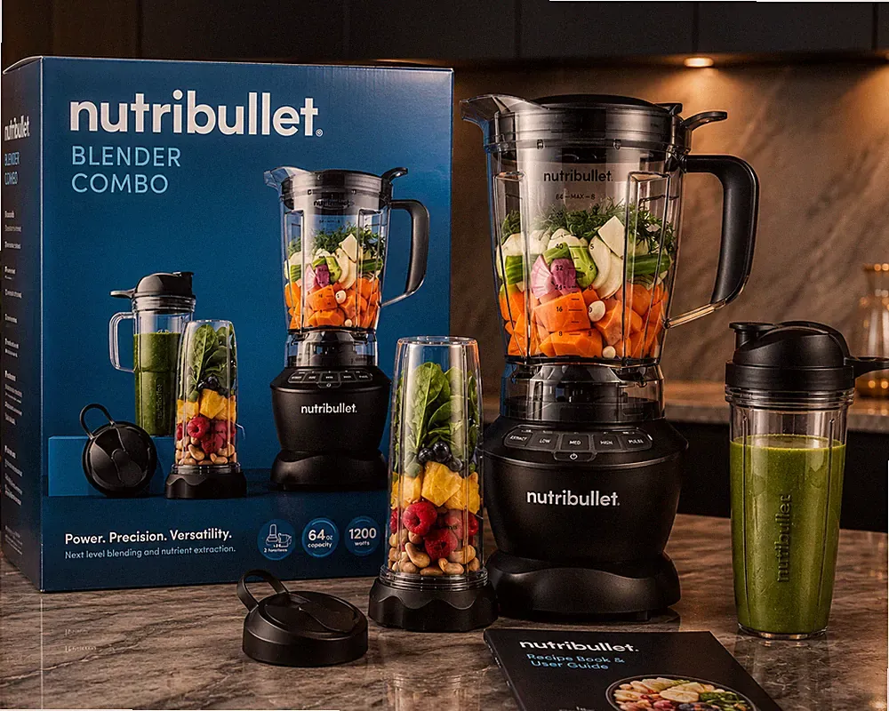 NutriBullet Blender Combo 1200W 64oz Blender & Personal Cups New
