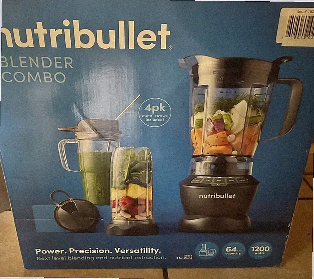 NutriBullet Blender Combo - 1200W Blender Combo with Single Serve Cups - NEW