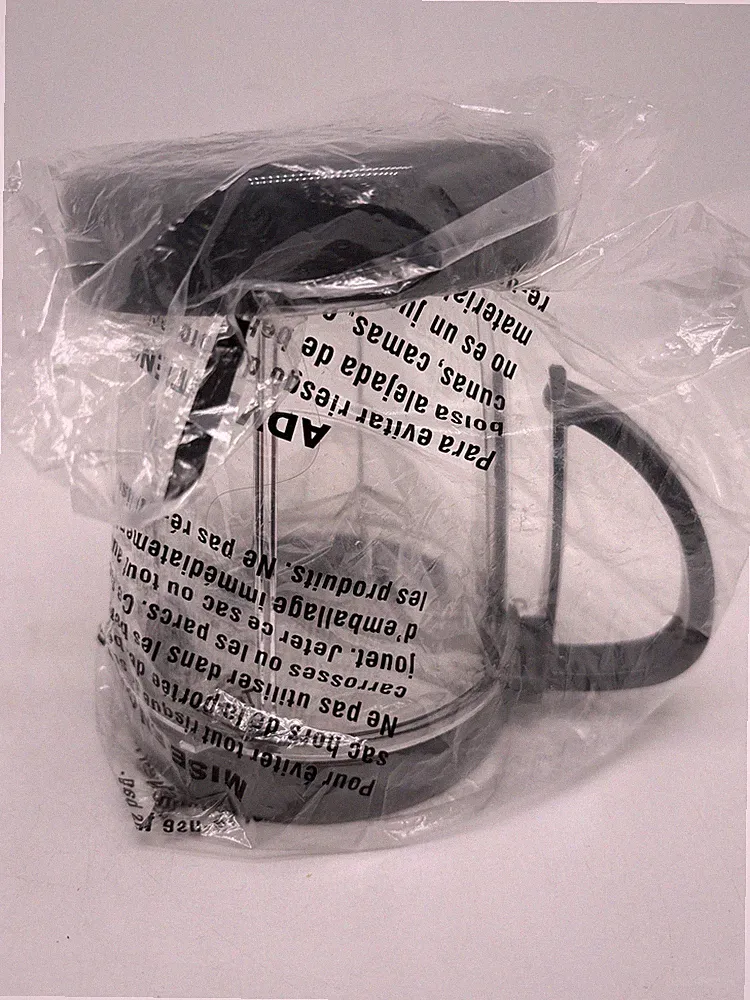 NutriBullet Cup For Food Blender Processor Gray Handled 4 Inch w/ Screw On Lid
