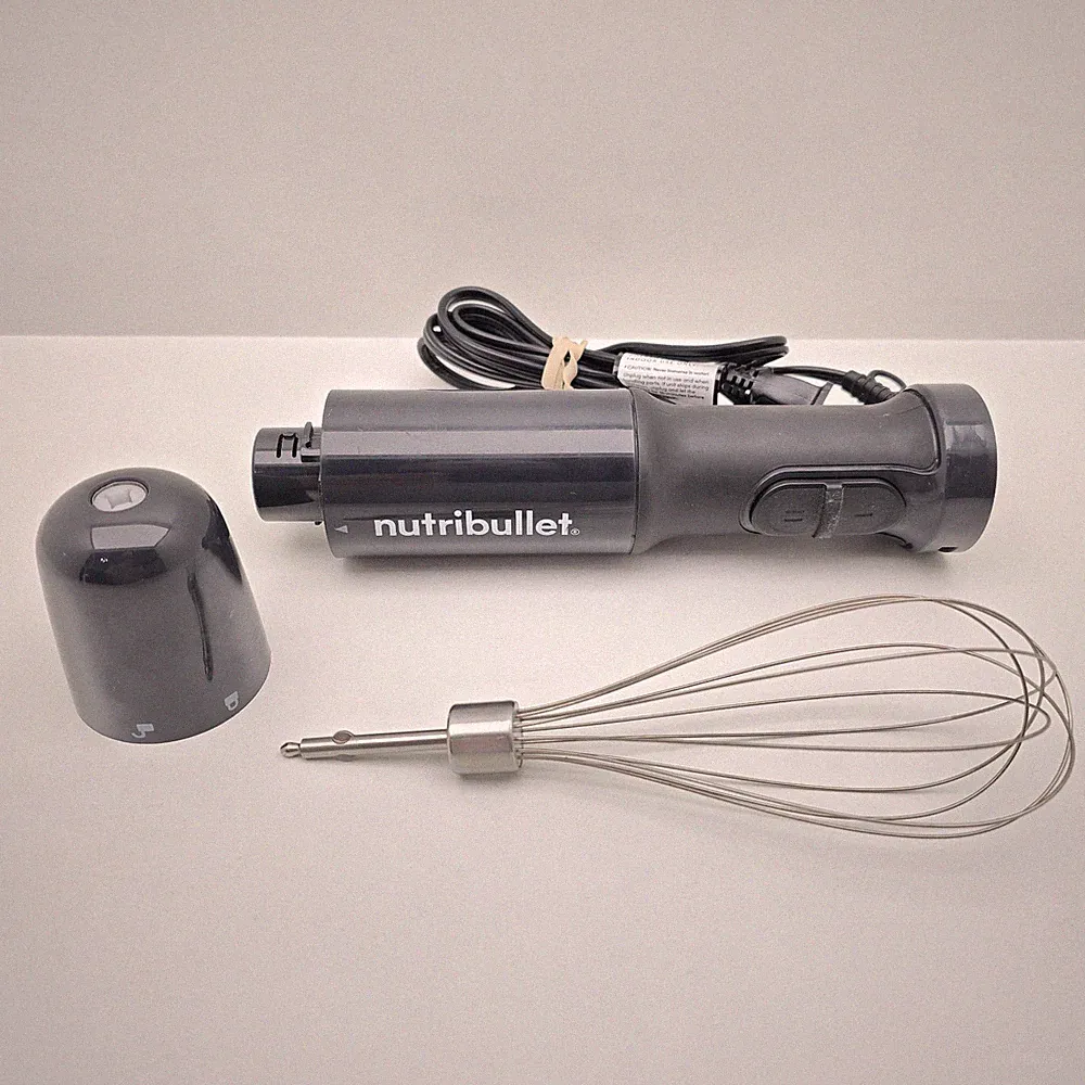 NutriBullet Immersion Blender w/ Whisk Attachment, NBI-100 - TESTED - SEE VIDEO!