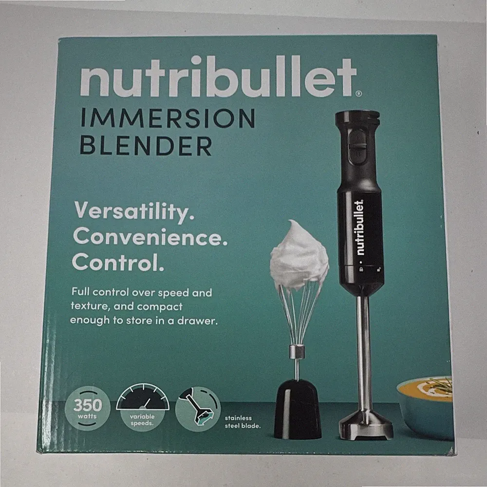 NutriBullet Immersion Handheld Blender Set 350W Variable Speed w/ Whisk