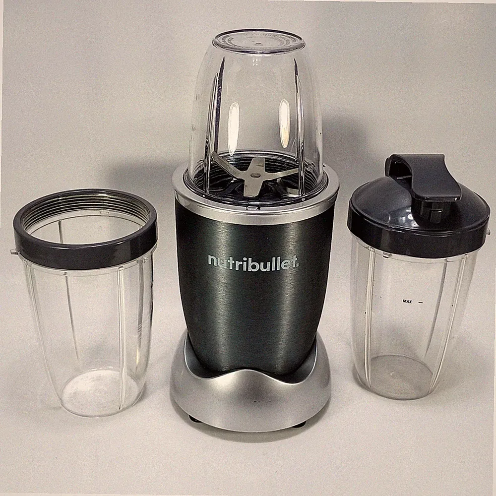 NutriBullet NB-101B Nutri-Bullet Blender Dark Silver Gray 600w With Accessories