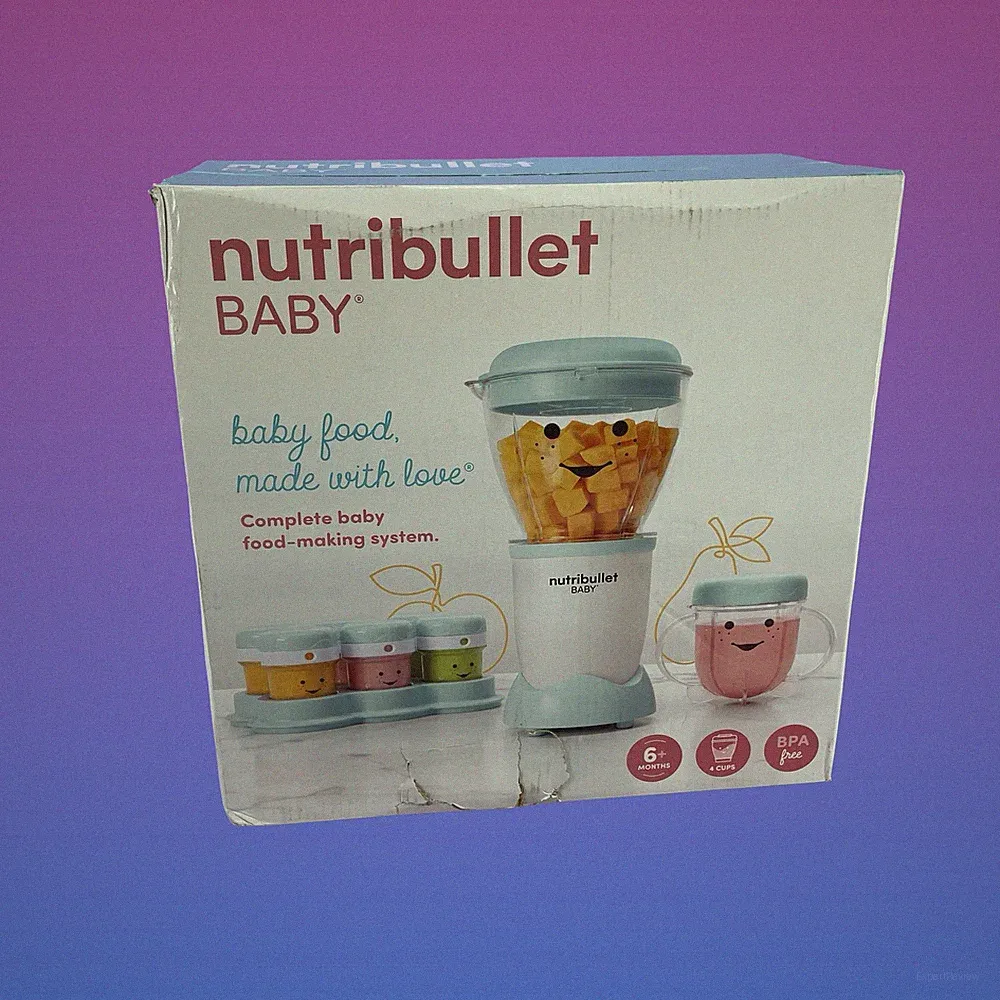 NutriBullet NBY-50100 Baby Complete Food-Making System 32-Oz White/Blue #DB3221