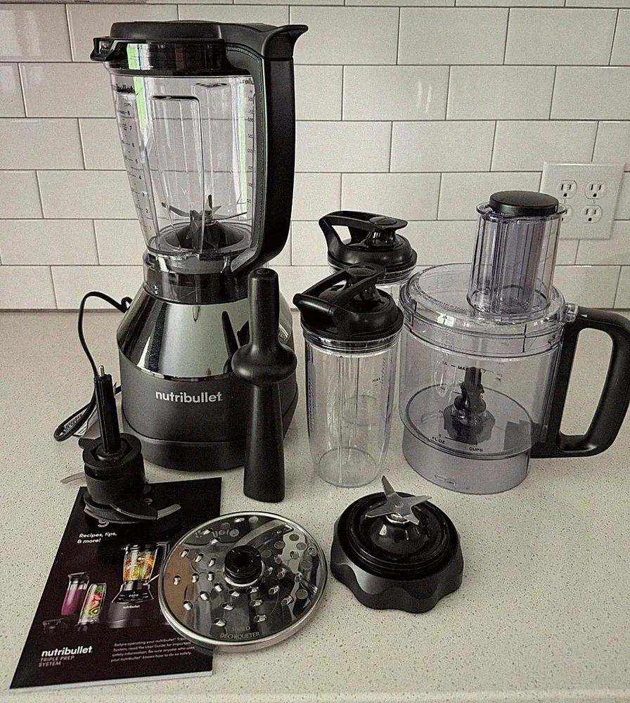 NutriBullet Triple Prep System 3-in-1 Blender and 7-Cup Food Processor 1500Watts