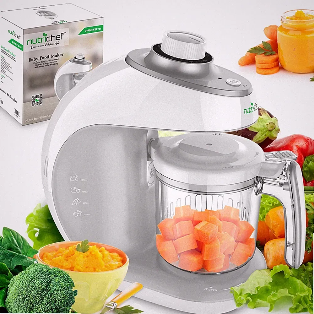 NutriChef Baby Food Maker Puree Food Processor, Blender, and Steamer (Used)