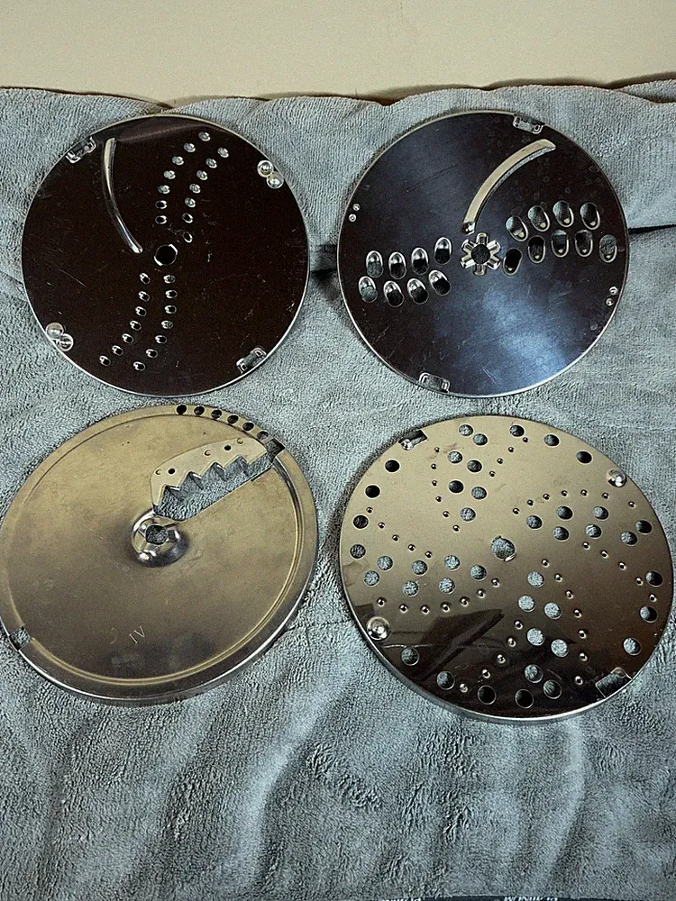 OEM Food Processor Replacement Disc Blade Set 4 Pc 6" Slicer Shredder Grater